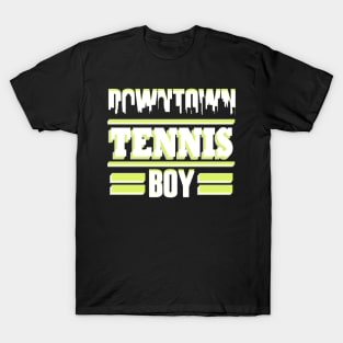 Tennis tennis court forehand backhand sports boys T-Shirt